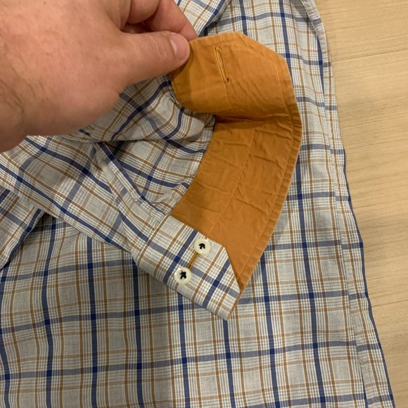 Stefano Barbera Size M Long Sleeve Dress Shirt Made In Italy Plaid - Picture 6 of 9